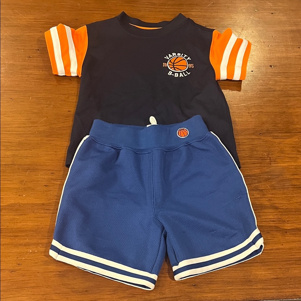 Osh Kosh Basketball Short T Shirt Set Toddlers Boys Size 2T